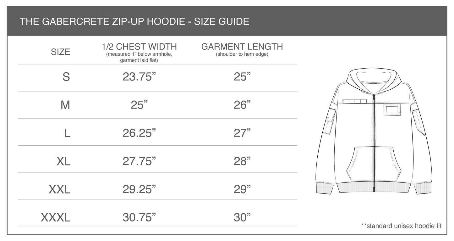**PRE-ORDER** The GABERCRETE Zip-Up Hoodie
